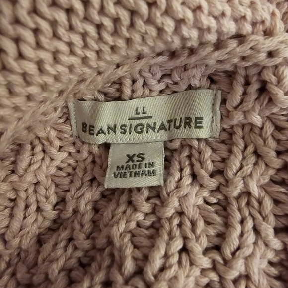 ❄️LL Bean Signature Cowl Neck Sweater in Pale Pink Women's Size XS - Picture 4 of 8